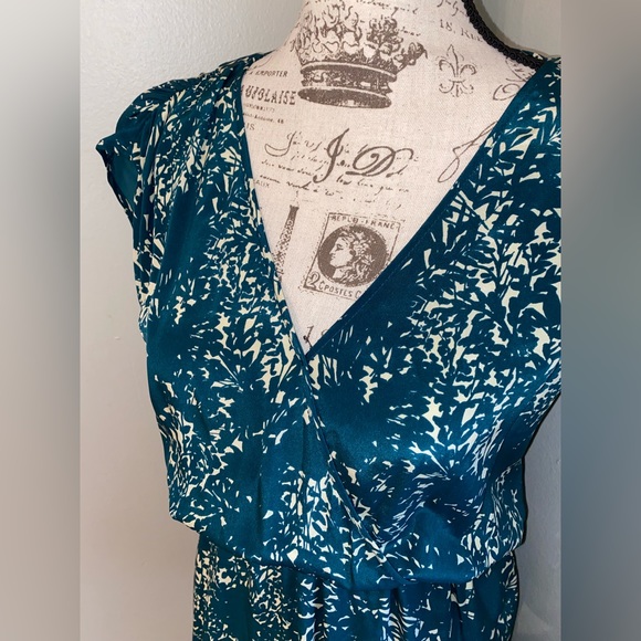 Kimchi Teal Green 100% Silk Dress - Picture 3 of 11